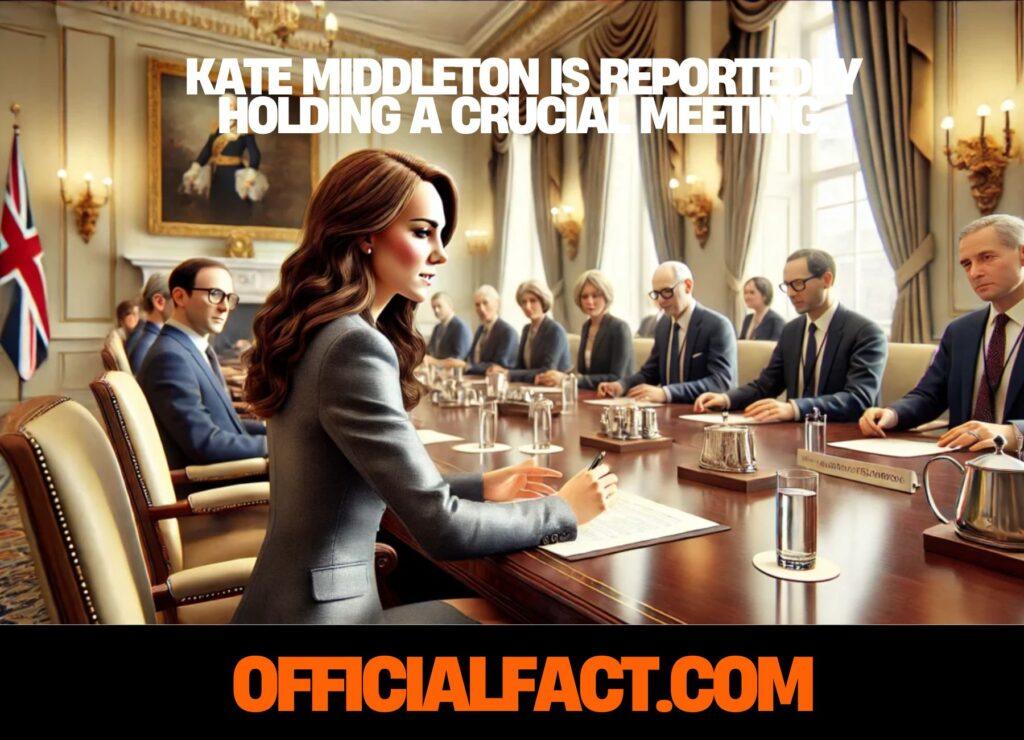 kate middleton is reportedly holding a crucial meeting